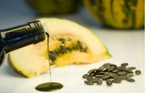Pumpkin oil for preparing the body for cleansing from worms with drugs